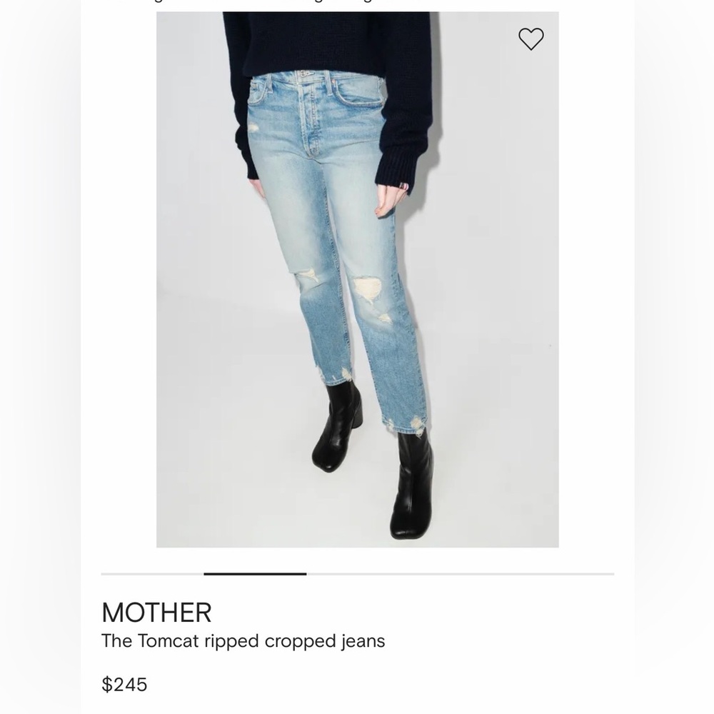 MOTHER Women's Faded Blue Ankle Jeans